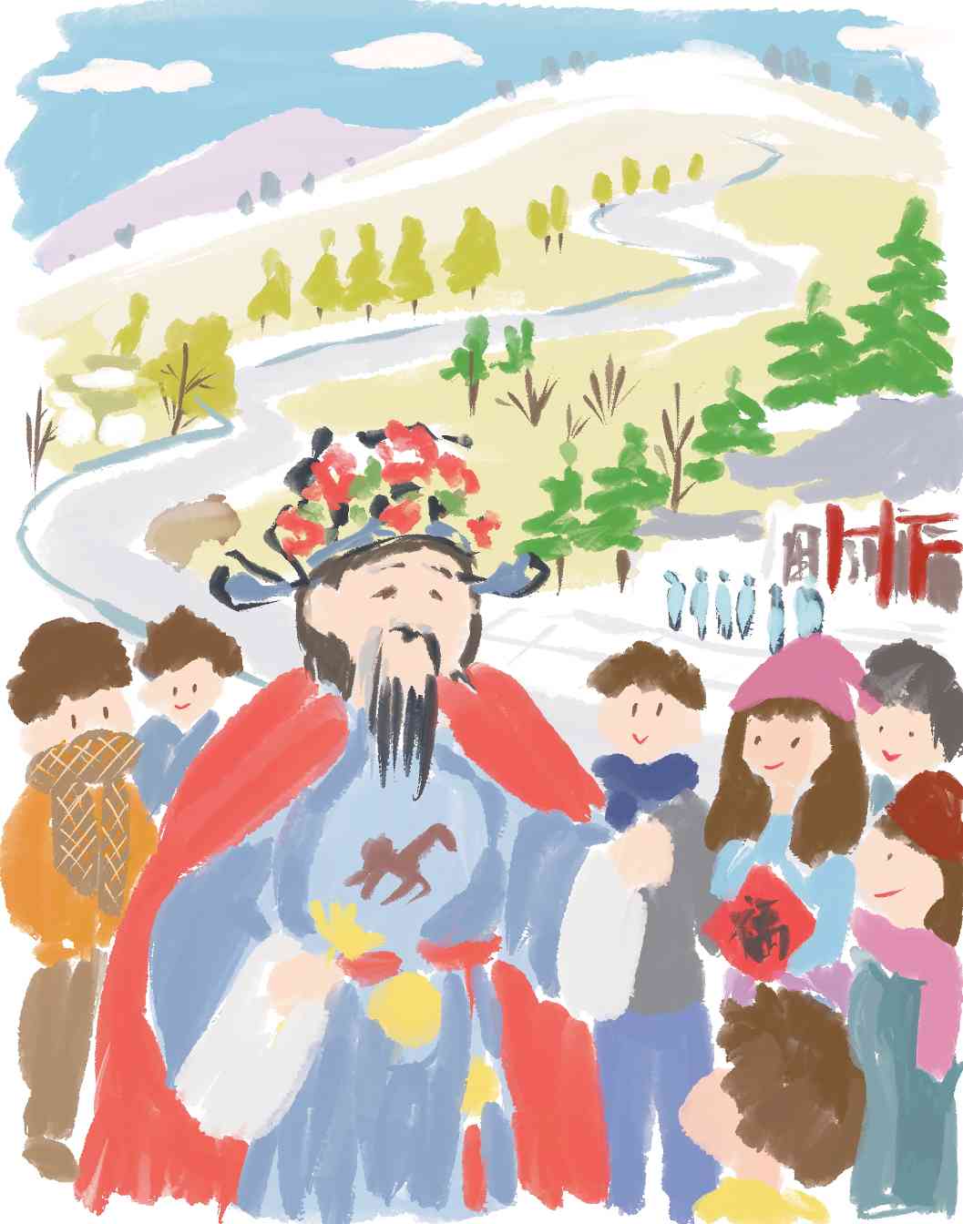 春官送福六盘山，民俗文化暖人心(图1)